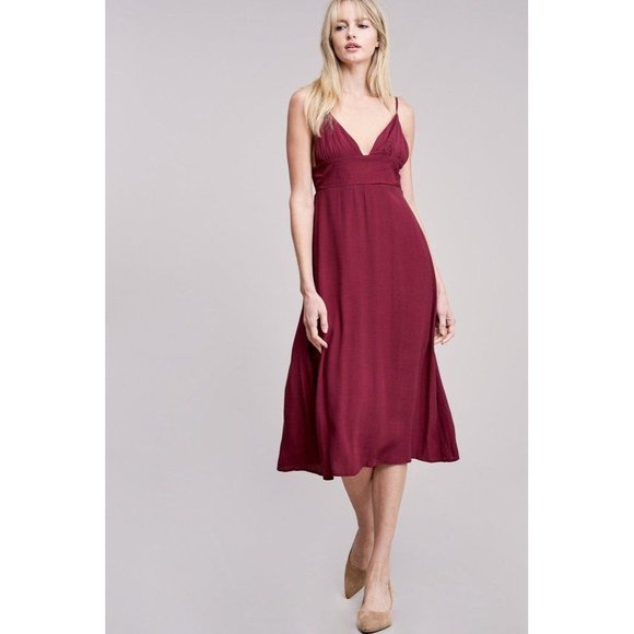 No Rest for Briget Arrays Slip Dress S Burgundy Red Lined NWT Discontinued - Picture 11 of 16